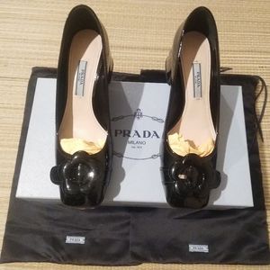 Prada Black High Heels_chunky (size:35)